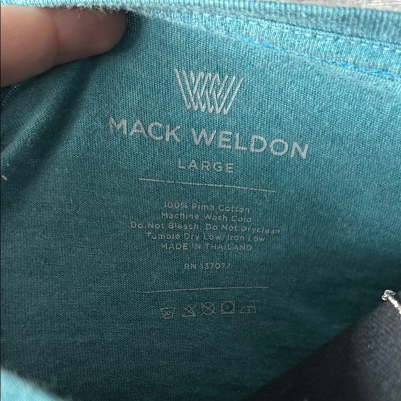Mack Weldon Teal Crew Neck T-Shirt - Picture 2 of 4